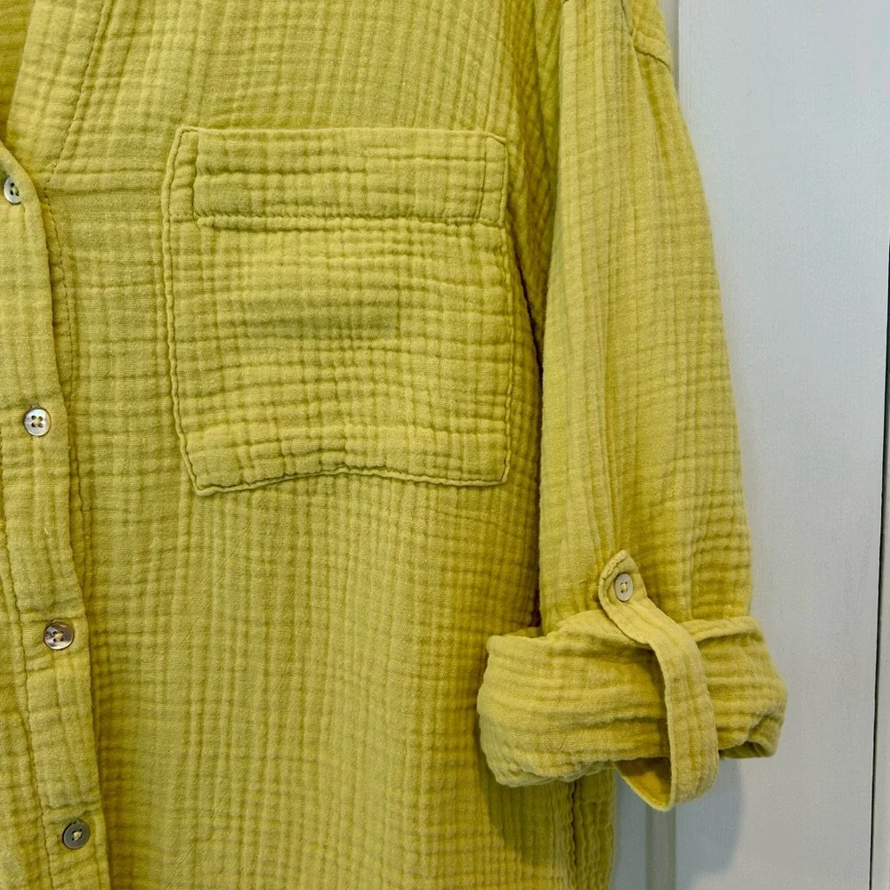 Magaschoni Lightweight Organic Cotton Top - Lemon Yellow - Picture 3 of 5